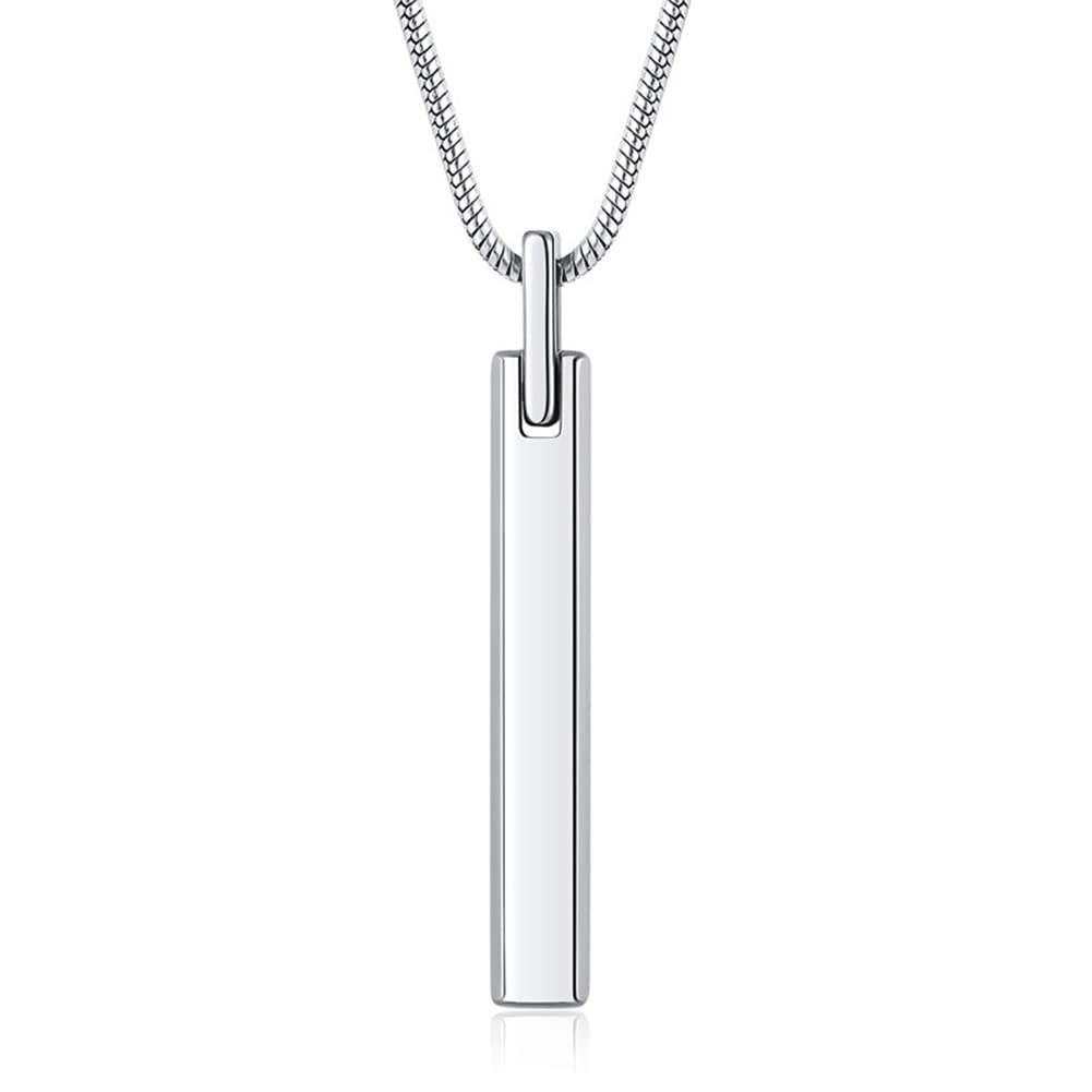 Rockyu タングステンスティックネックレス メンズ ステンレスチェーン 金属アレルギー対応