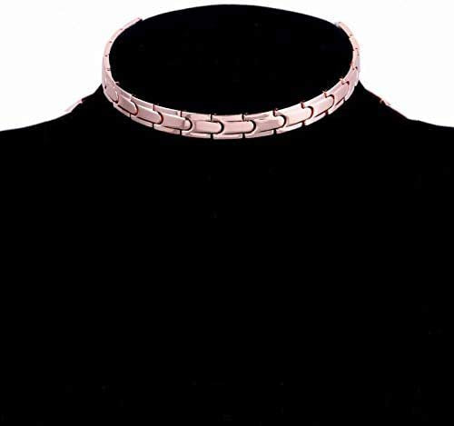 Rockyu ネックレス メンズ レディース ステンレス ゲルマニウム シルバーゴールド チェーン 幅10mm チョーカー アクセサリー