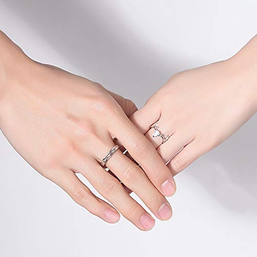 指輪 ペアリング フリーサイズ シルバー925 鹿モチーフ 2個セット