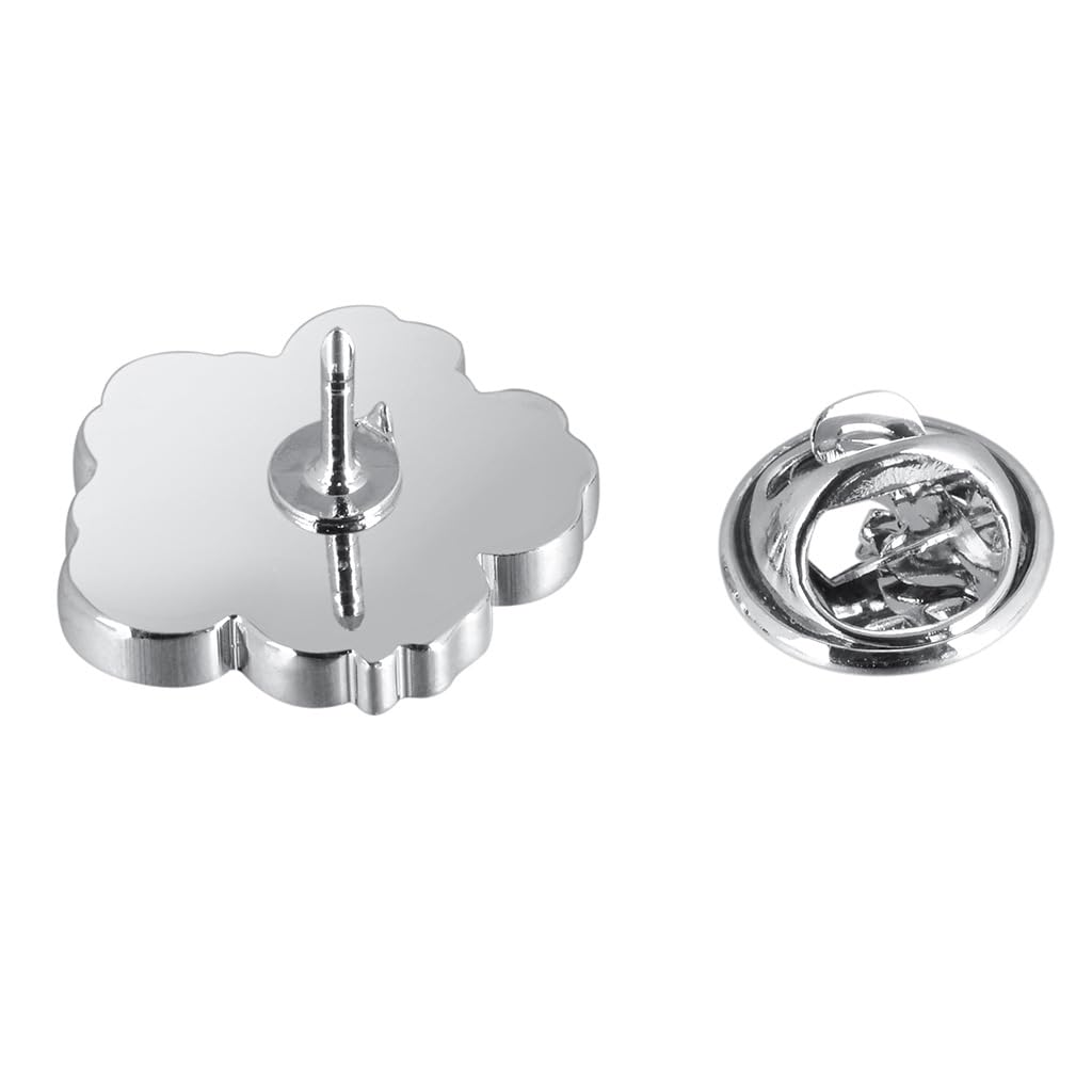 Rockyu ブローチ メンズ レディース イエロー フラワー エナメル メタルラペルピン