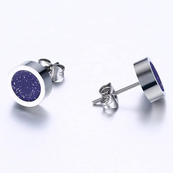 Rockyu ピアス メンズ 円型 ステンレス製 コインデザイン 光沢仕上げ 金属アレルギー対応