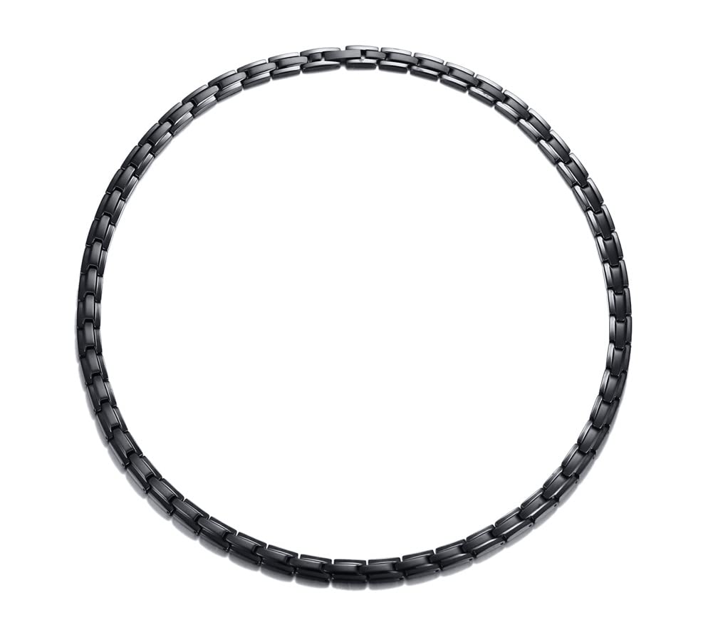 Rockyu 磁気ネックレス メンズ レディース兼用 ステンレス製 アレルギー対応 3色展開