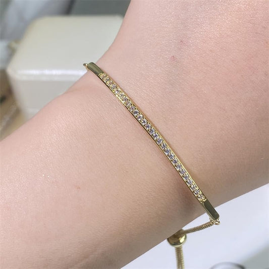 Rockyu スリムライン テニスブレスレット レディース 3色展開