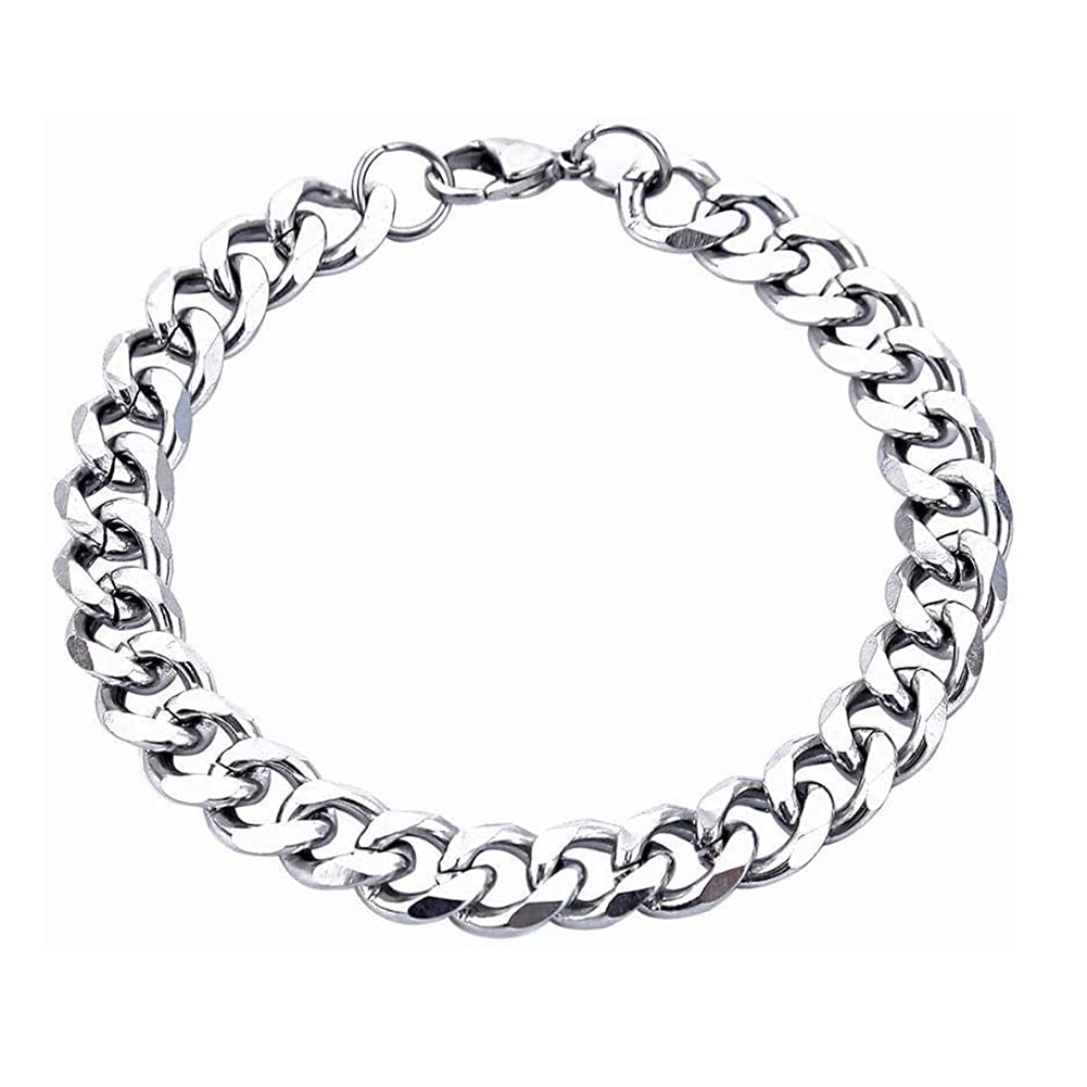 Rockyu ネックレス メンズ 喜平チェーン ブレスレット セット シルバー ステンレス製