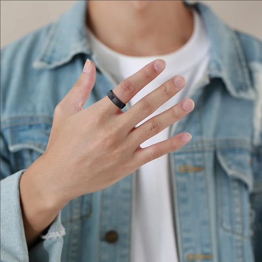 タングステンカーバイド リング 6mm幅|IPメッキ加工&マット仕上げ 指輪(ブラック/ブルー/ゴールド/ローズゴールド)タングステンカーバイド リング 6mm幅|IPメッキ加工&マット仕上げ 指輪(ブラック/ブルー/ゴールド/ローズゴールド)