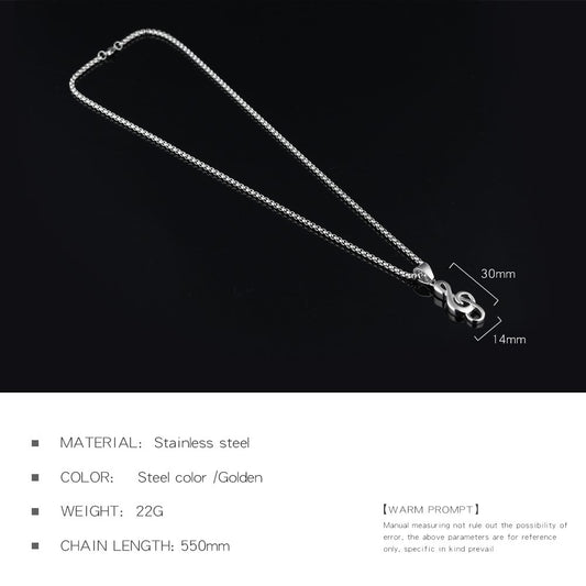 Rockyu 音符ペアネックレス【ステンレス&シルバー|メンズ・レディース対応】