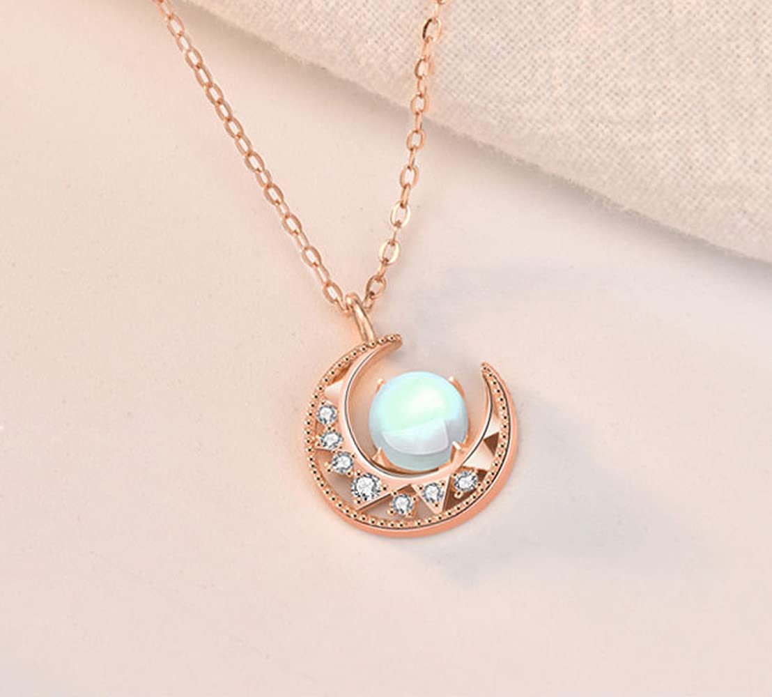 月と星のステンレスペンダント|メンズ・レディース兼用ネックレス|幻想的なシルバーチャーム