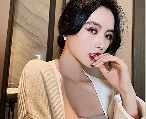 Rockyu ピアス レディース パイナップル ゴールド 真珠 925純銀製スタッド 可愛い両耳用