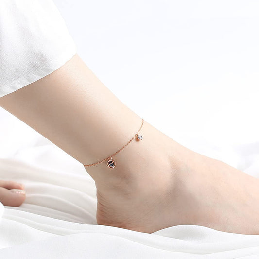 惑星モチーフアンクレット|サファイア風×ジルコニア×シルバー925|宇宙デザイン