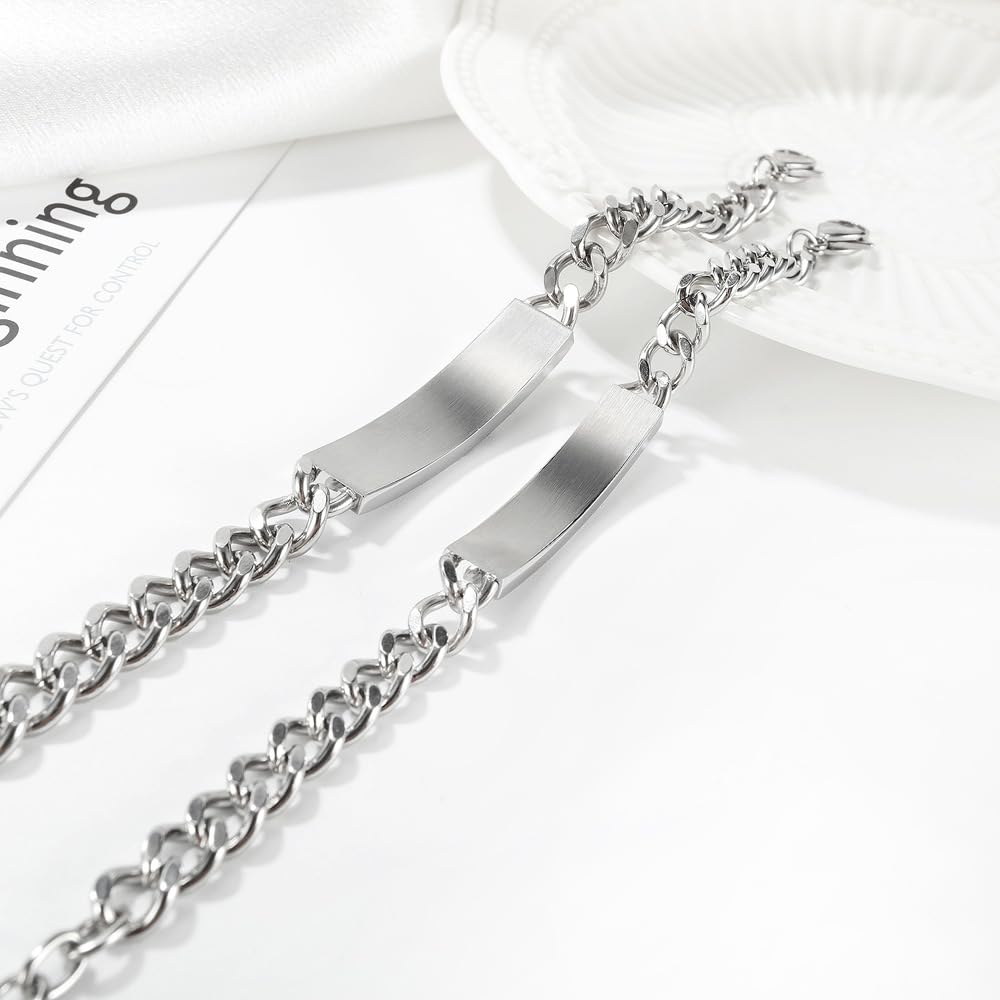 ペアブレスレット カップル お揃い メンズ レディース ステンレス製 金属アレルギー対応 Real Love 刻印 シルバー ブラック&ピンク