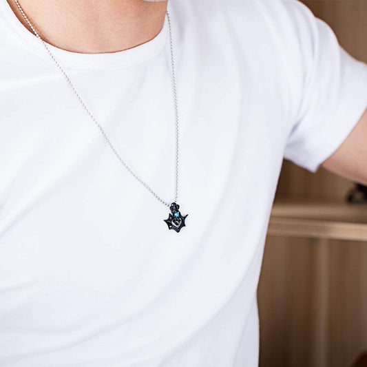 Rockyu ペアネックレス 王冠&ハートデザイン クラウンマグネットネックレス カップル用