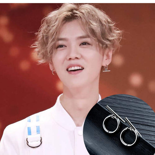 Rockyu ピアス メンズ レディース シンプル ステンレス リング ショートバー フープ 両耳セット アレルギー対応