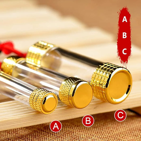 Rockyu メモリアルネックレス 遺骨入れ メンズ レディース ゴールド シルバー ガラス管 ペンダント アロマ対応