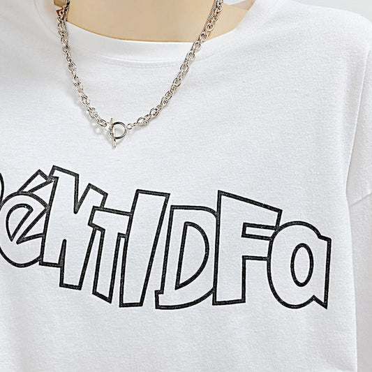 Rockyu 二連マンテルネックレス レディース シルバー