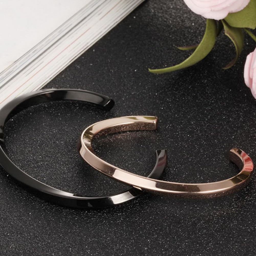 ペアバングル レディース メンズ ブラック チタンブレスレット シンプル アンティーク風 ファッションアクセサリー