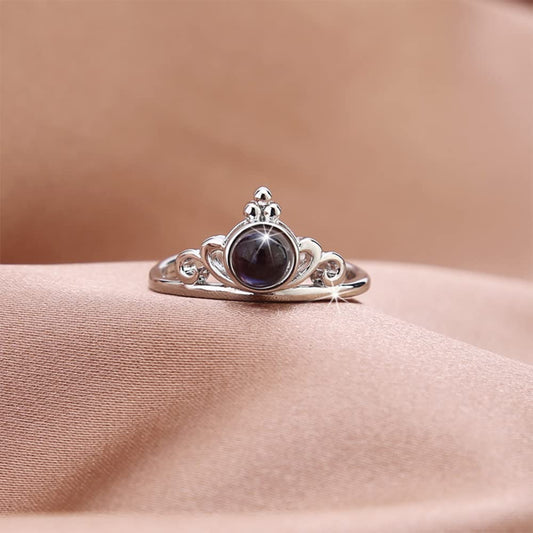 Rockyu 指輪 レディース ピンクゴールド シンプル フリーサイズ リング ルーペ付き