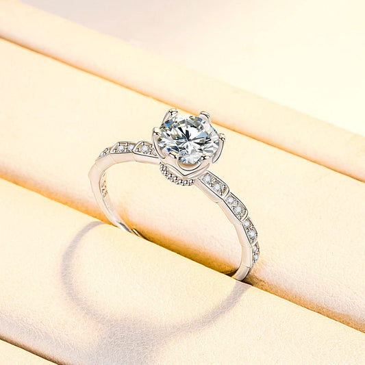 レディース 指輪 フリーサイズ 可愛いジルコニアリング 4デザイン展開 キラキラ大粒シルバーリング