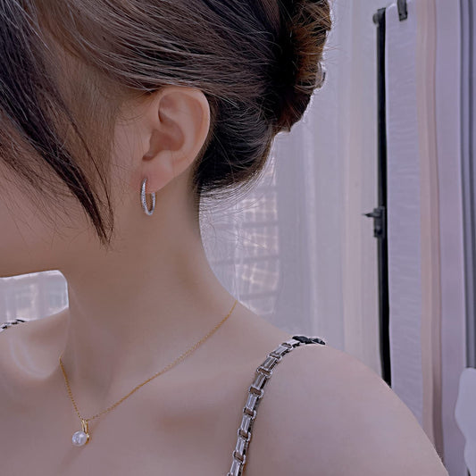 Rockyu ピアス レディース シルバー 25mm フープピアス ステンレス鋼 アレルギー対応 シンプル 凹凸デザイン