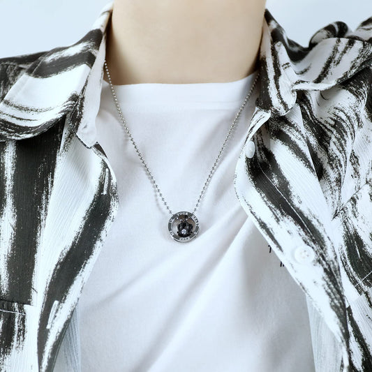 Rockyu クラウンリングペンダントネックレス レディース メンズ