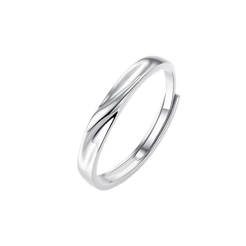 Rockyu 指輪 カップル ペアリング メンズ レディース シルバー925 羽モチーフ ジルコニア 調整可能 純銀製 リング