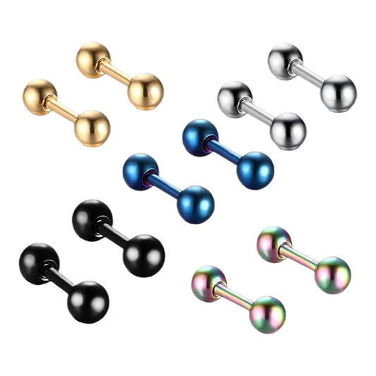 Rockyu バーベルピアス ボール 4mm ステンレス メンズ レディース 軟骨 ピアス 金属アレルギー対応 おしゃれ かっこいい 男女兼用 アクセサリー