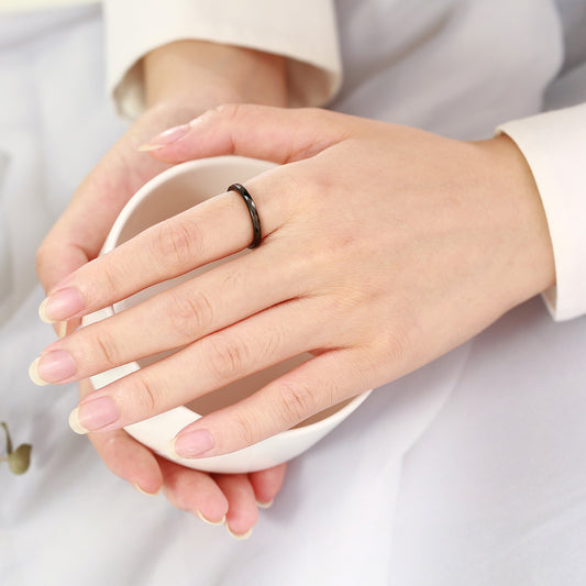 Rockyu タングステン 多面カットリング 2mm メンズ レディース 指輪 シルバー ゴールド ブラック ピンクゴールド 鏡面&マット仕上げ 男女兼用