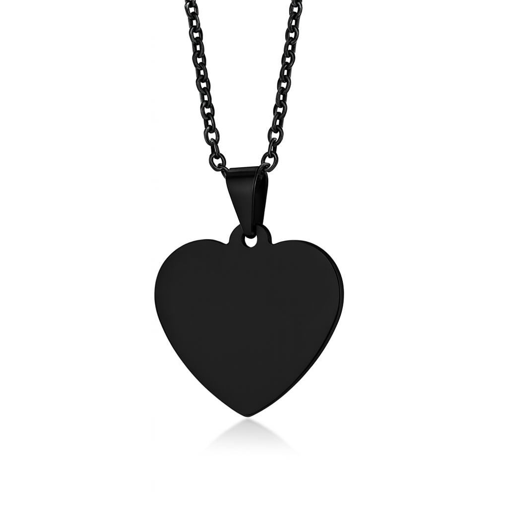 Rockyu ネックレス メンズ レディース ハートペンダント シンプル ステンレス 金属アレルギー対応