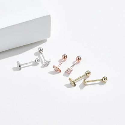 Rockyu スワロフスキー ジルコニア セカンドピアス レディース つけっぱなしOK 金属アレルギー対応