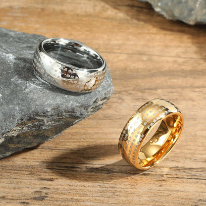 般若心経 刻印タングステンリング｜重厚な仏教経文入りメンズ指輪 お守りとしても心強い存在