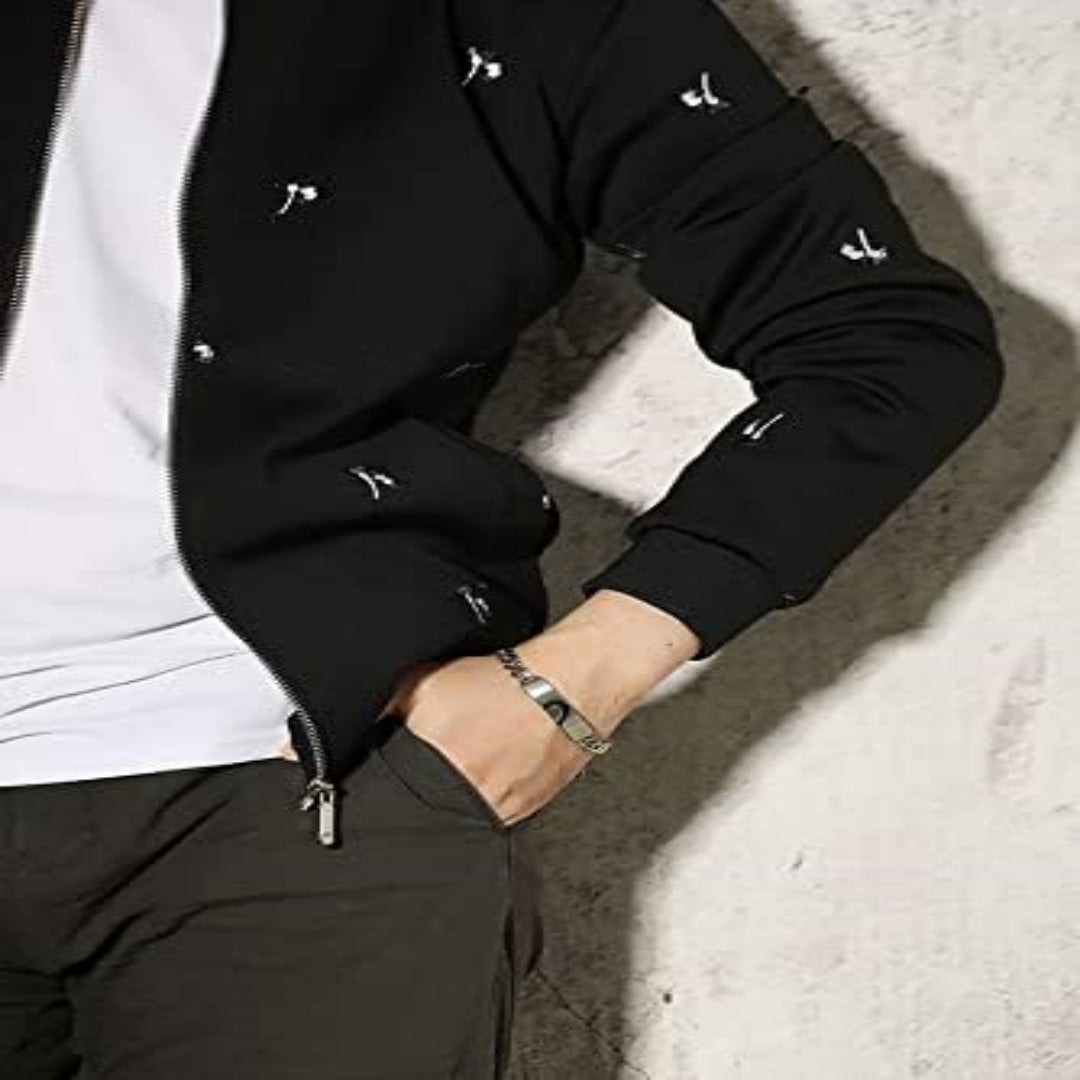 Rockyu ペアブレスレット チェーンデザイン ピンクゴールド＆ブラック ハート連結デザイン