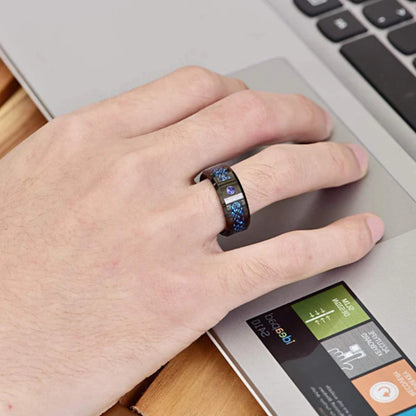 Rockyu タングステンリング メンズ 龍紋デザイン おしゃれ 幅8mm 指輪