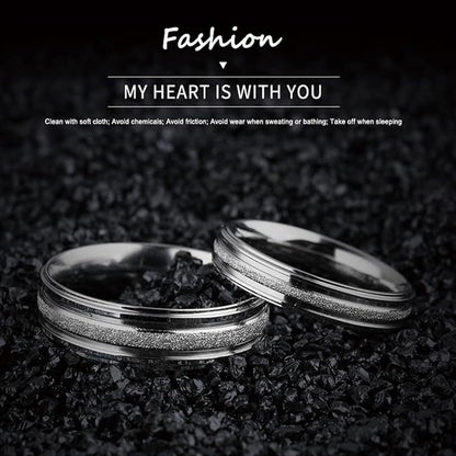 Rockyu ペアステンレスリング シンプルデザイン メンズ＆レディース 自由に組み合わせ可能