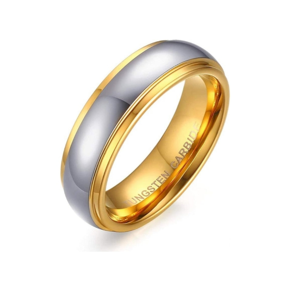 クラシック タングステン ペアリング ゴールド×シルバー 鏡面仕上げ 4mm/6mm