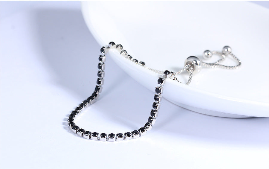 Rockyu テニスブレスレット レディース CZダイヤ ステンレス製 アレルギー対応