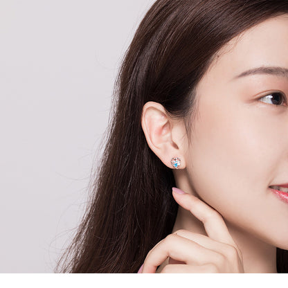 Rockyu ピアス レディース 肉球ハート シルバー925 ジルコニア アレルギー対応