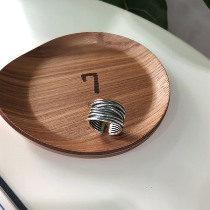 Rockyu シルバー多連チタンリング レディース フリーサイズ おしゃれ指輪