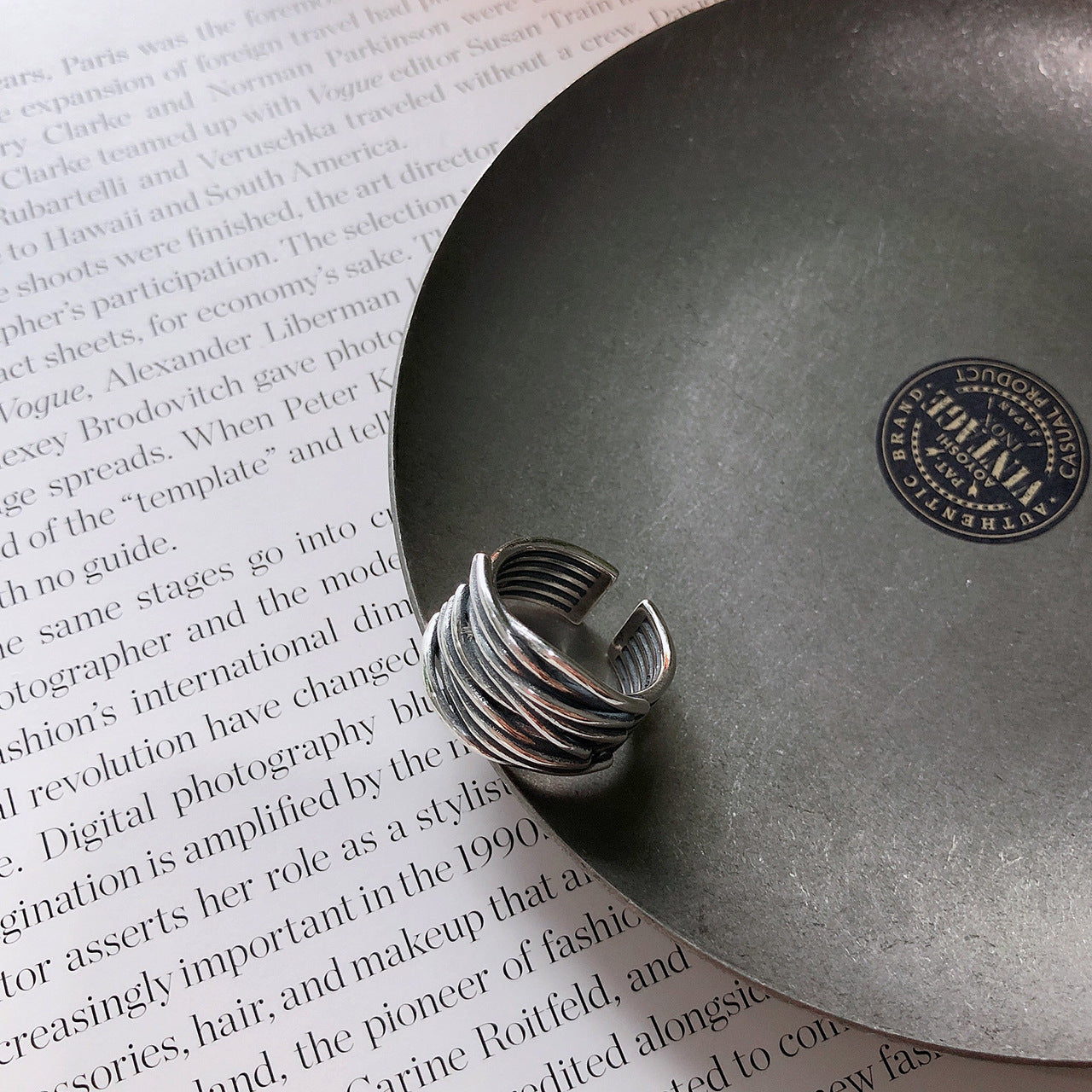 Rockyu シルバー多連チタンリング レディース フリーサイズ おしゃれ指輪