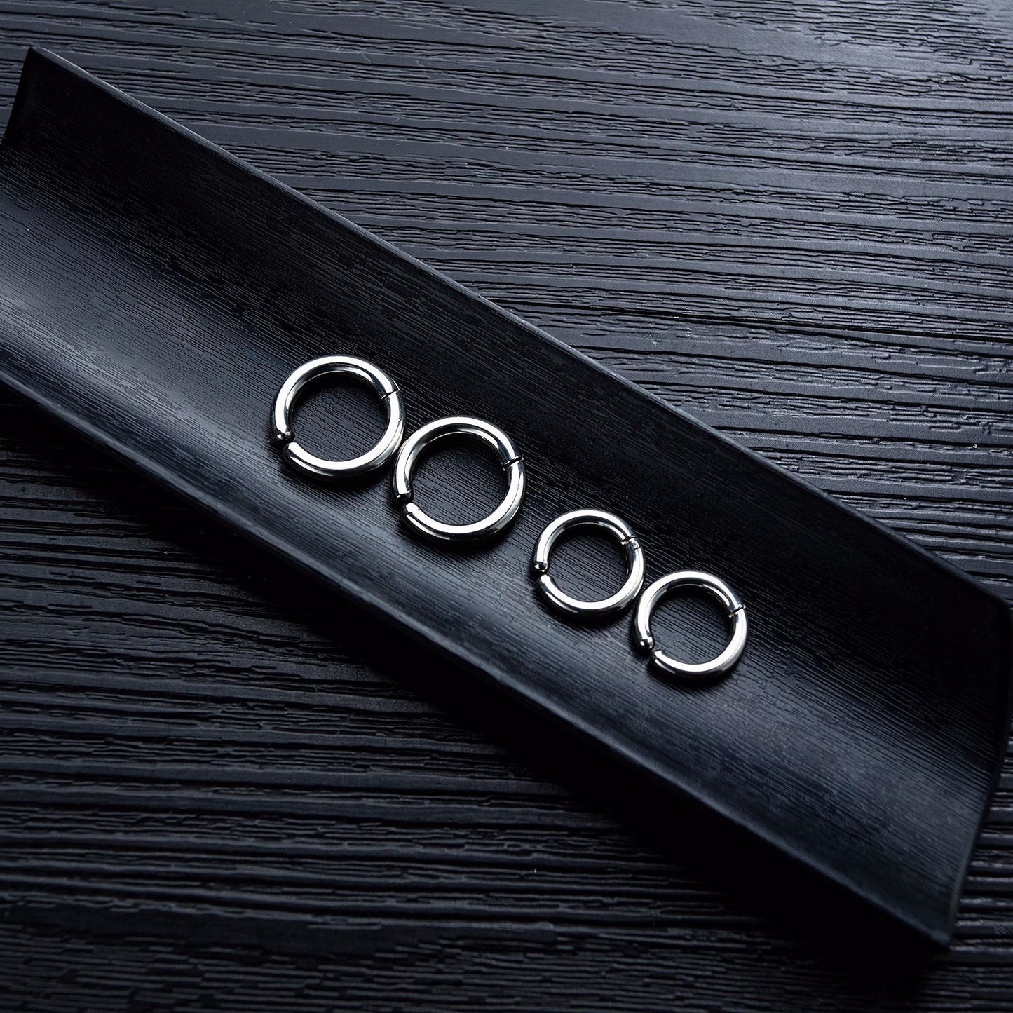 Rockyu ピアス メンズ フープ シルバー 人気 リングピアス ノンホール イヤーカフ フェイクピアス イヤリング 両耳セット ステンレス 金属アレルギー対応