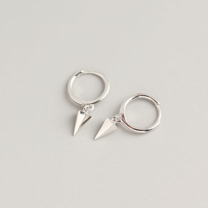 Rockyu 星型＆スタッズフープピアス レディース｜シルバー925・3色展開・金属アレルギー対応