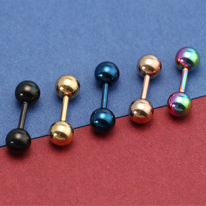 Rockyu バーベルピアス ボール 4mm ステンレス メンズ レディース 軟骨 ピアス 金属アレルギー対応 おしゃれ かっこいい 男女兼用 アクセサリー