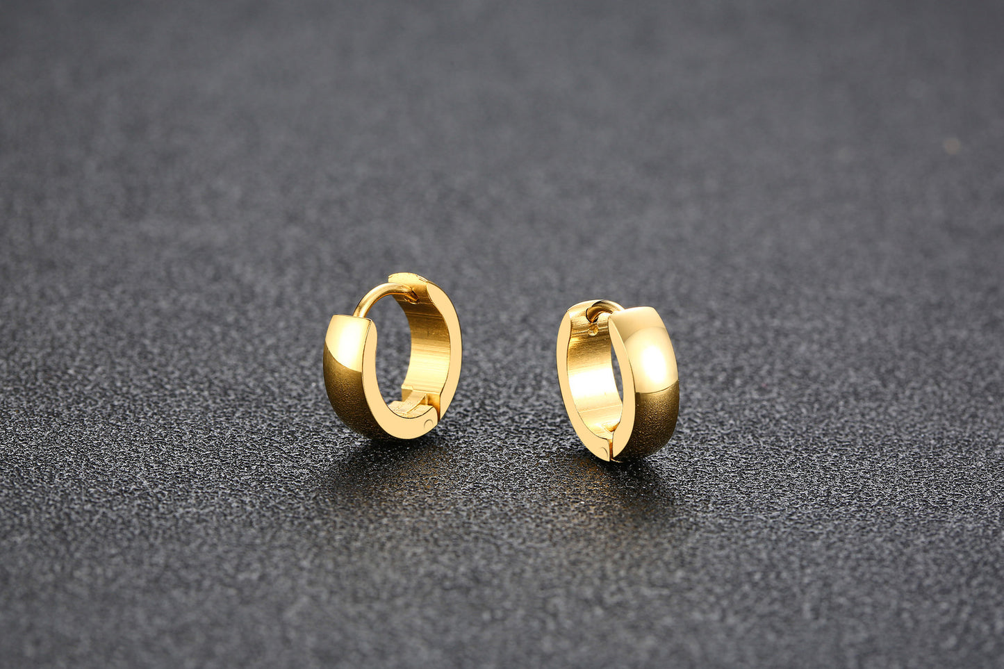 Rockyu ピアス メンズ フープ シンプル リング 316Lステンレス 金属アレルギー対応