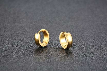 Rockyu ピアス メンズ フープ シンプル リング 316Lステンレス 金属アレルギー対応