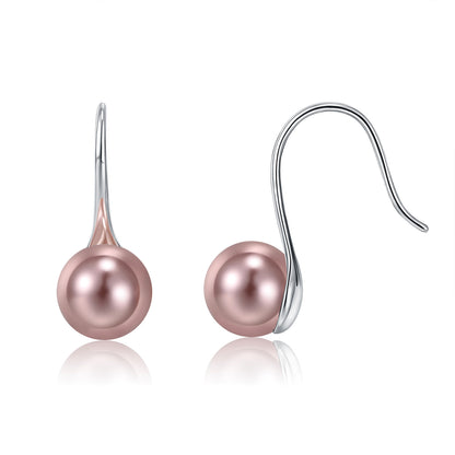 Rockyu レディース ピアス パール フック シルバー925 18金仕上げ アレルギー対応 シンプル