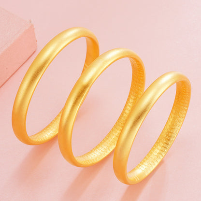 Rockyu 心経バングル メンズ レディース 18Kメッキ 厄除け 金運 御守アクセ