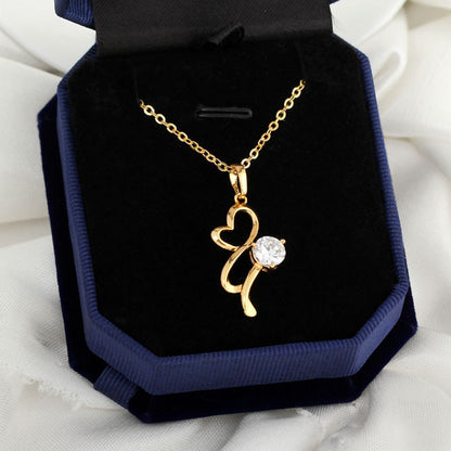 Rockyu ネックレス レディース ハート ジルコニア シルバー＆ゴールド 18K仕上げ