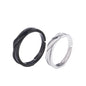 ペアリング｜シルバー925＆ブラック フリーサイズ カップルリング 恋人へのプレゼントに