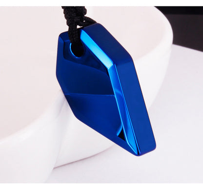 Rockyu ネックレス メンズ タングステン製 オオカミ牙モチーフ 編み込みチェーン付き