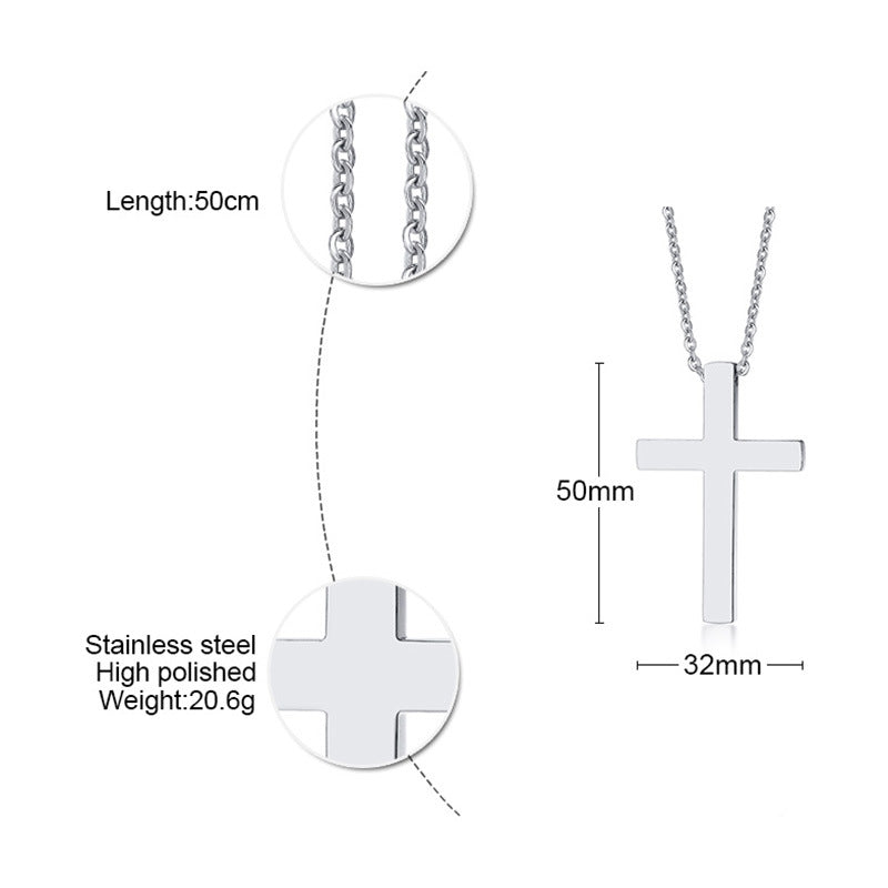 Rockyu ネックレス メンズ ゴールド チタン製 クロス 十字架ペンダント 金属アレルギー対応