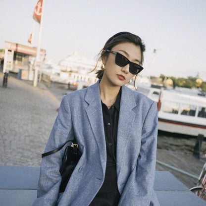 Rockyu レディースピアス 大ぶり三連クロス フープ ゴールド／シルバー チタン製 金属アレルギー対応