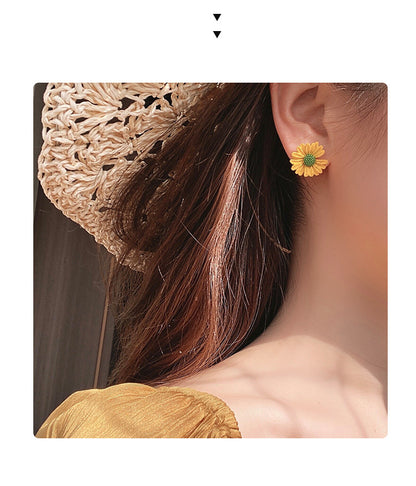 Rockyu ピアス レディース 菊モチーフ 925銀針 金属アレルギー対応 両耳セット